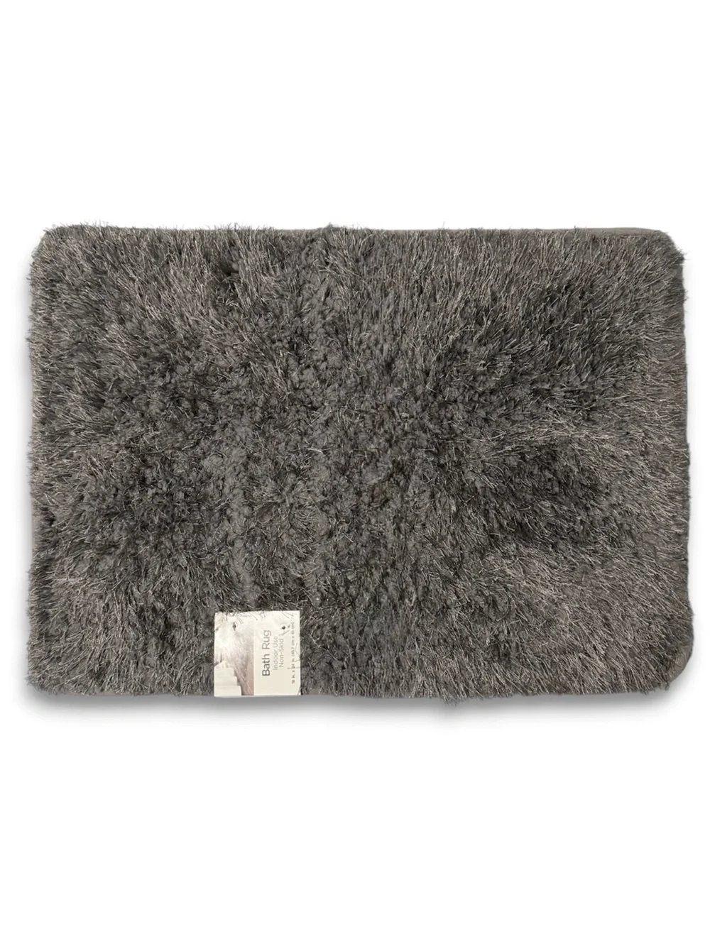 Nedia Home Shag Bath Rug Non-Skid Microfiber Dark Gray 18 x 24 NWT